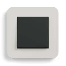Gira E3, Hellgrau Soft-Touch mit Trägerrahmen Anthrazit