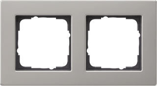 Abdeckrahmen 2f flachGira E2 Edelstahl