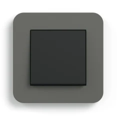 Gira E3, Dunkelgrau Soft-Touch mit Trägerrahmen Anthrazit