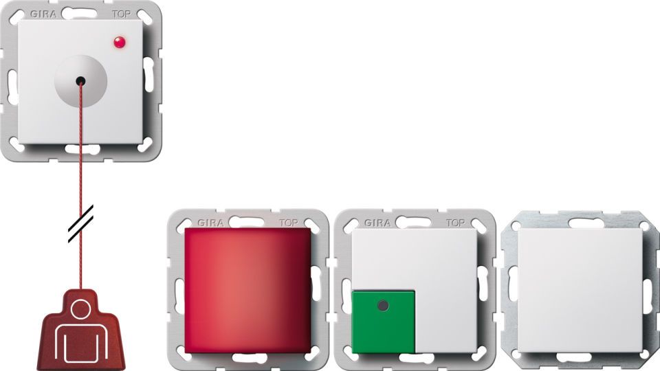 Gira System 55 Ruf-, Bedienervorrichtung Klinikinstallation