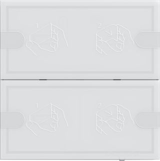 KNX Tastsensor 4.95 Komfort für Gira One und KNX 2fTS4 Weiß
