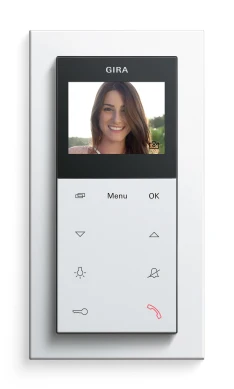 Gira Video AP Plus, Reinweiß glänzend (Abbildung mit Gira E2)