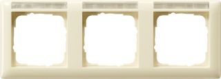 Abdeckrahmen 3f waager. BSFStandard 55 Cremeweiß