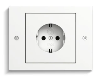 Gira TX_44, Reinweiß glänzend (Abbildung mit Gira E2)