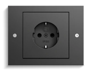 Gira TX_44, Anthrazit (Abbildung mit Gira E2)