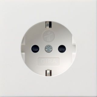 Gira Flächenschalter SCHUKO-Steckdose mit Shutter Schraubklemmen