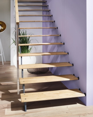 Modell Air 682e, Holm aus Stahl mit wandseitiger Bolzenlagerung