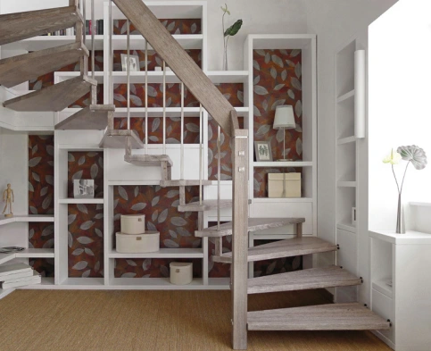 Canto 649c, Holzart Eiche und quadratischen Geländerstäbe aus Edelstahl