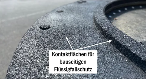 Fallschutzplatte zum Angießen