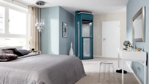 Homelift Lifton DUO, Oberfläche blau foliert