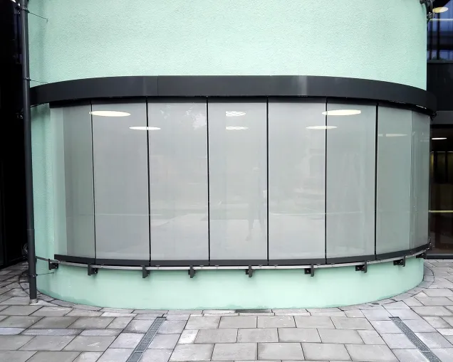 Glasschiebeladen