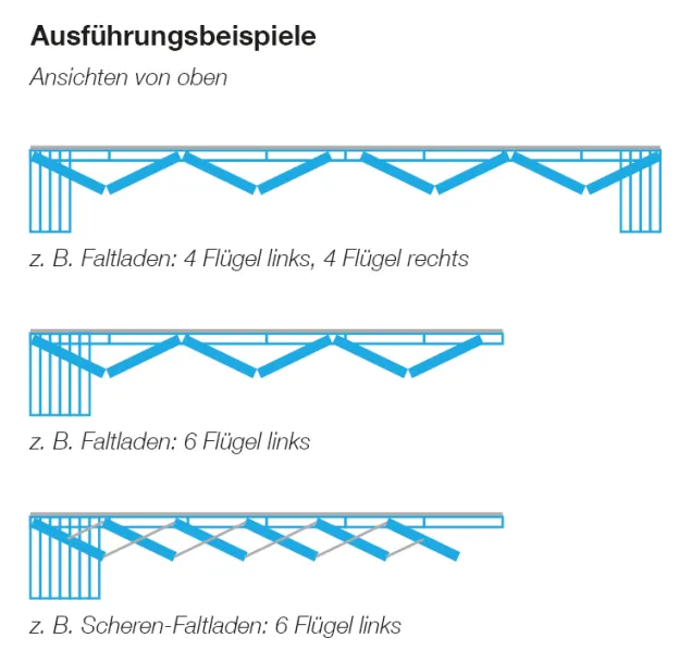Ausführungsbeispiele Faltläden