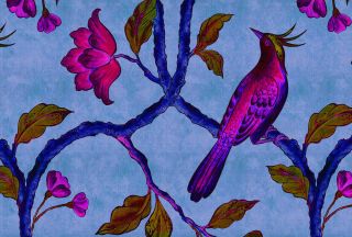 AP Fototapete Walls by Patel 2, bird of paradise, Blau (DD113837)