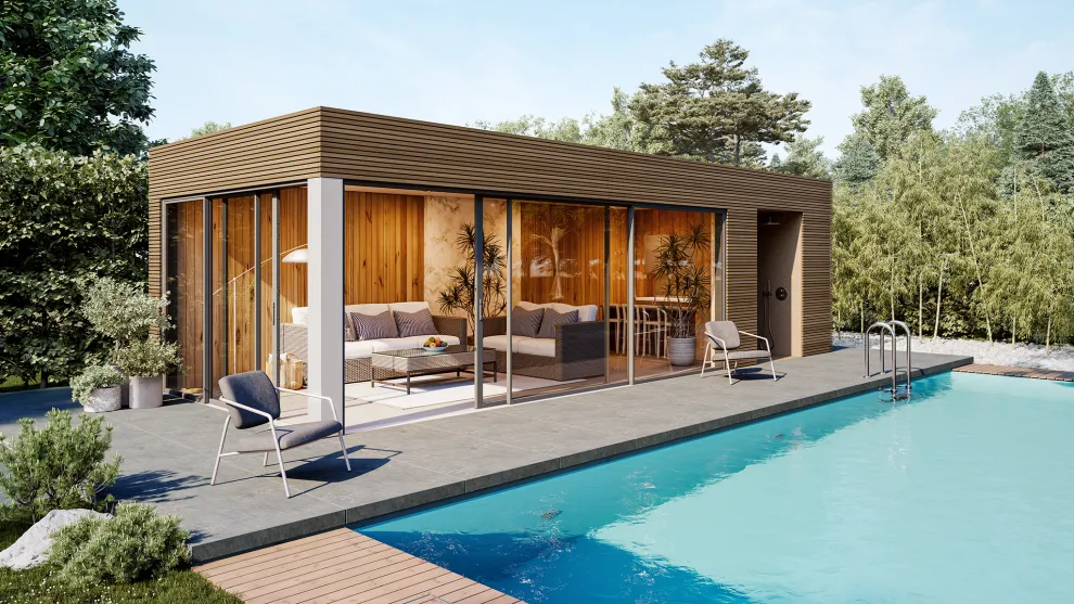 Poolhaus, Schiebefenster SF40