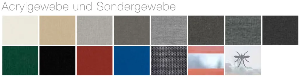 Acrylgewebe und Sondergewebe PVC-frei