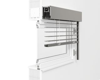 Fassadenraffstore [Vorbau-Raffstore] - Freitragendes System