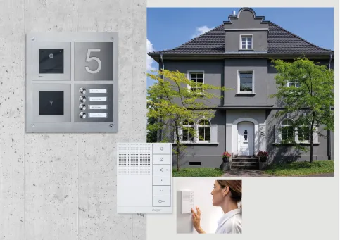 Außenstation intercom modular und Innenstation intercom speak moodboard-21cm