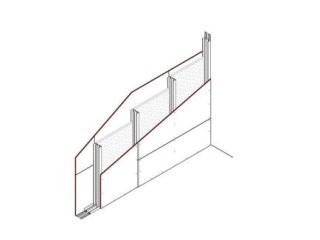 Doppelständerwand, Ständerwerk nicht gegeneinander abgestützt, 1 x 15 mm DANO® Feuer