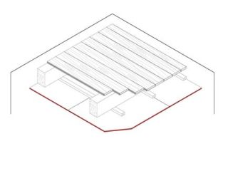Gipsplatten-Unterdecke für Holzbalkendecke, 1 x 12.5 mm DANO® Bau, Ausführung mit Unterkonstruktion aus Holzlattung / Ausführung mit CD Metall-Unterkonstruktion