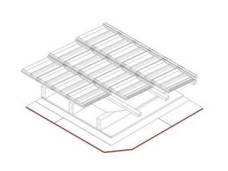 Gipsplattenbekeidung für Sparrendächer, 1 x 15 mm DANO® Feuer, Ausführung mit Holzwerkstoffplatte ≥ 600 kg/m³, d ≥ 13 mm