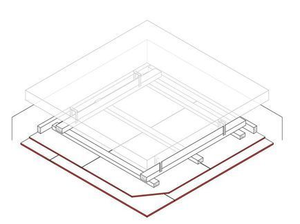 Ertüchtigung für Decke der Bauart III (z.B. Stahl- oder Spannbeton), 1 x 12.5 mm DANO® Feuer imprägniert DFH2/GKFi, Ausführung mit Unterkonstruktion aus Holzlattung 60/40 + 50/30 mm