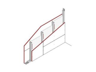 Doppelständerwand massiv, Ständerwerk mit GK-Steg druck- und zugfest verbunden