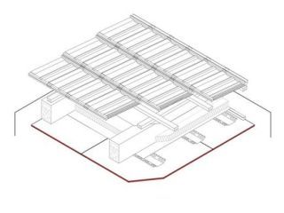 Gipsplattenbekeidung für Sparrendächer, 1 x 12.5 mm DANO® Bau, Ausführung mit Hutfederschiene