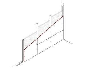 Vorsatzschale freistehend, 1 x 12,5 mm DANO® Bau Platten, einseitig beplankt
