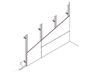 Vorsatzschale direkt befestigt, am tragenden Bauteil, 2 x 12,5 mm DANO® Platten einseitig beplankt