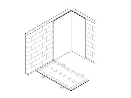 Wand Trockenputz, 1 x 12.5 mm DANO® Dämm PS