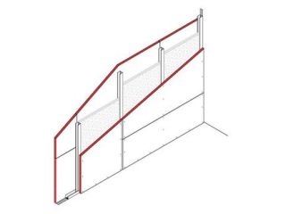 Einfachständerwand, 1 x 25 mm DANO® Massiv Leicht