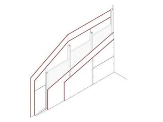 Einfachständerwand, 1 x 25 + 12,5 mm DANO® Massiv, Mineralwolleinlage 40 kg/m³