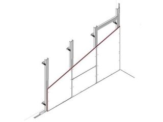 Vorsatzschale Strahlenschutz, direkt befestigt, am tragenden Bauteil, 1 x 12,5 mm DANO® Blei DF/GKF einseitig beplankt