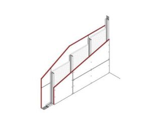 Doppelständerwand, UK mit DANO Schall-Fix druck- und zugfest verbunden, 1 x 25 mm DANO® Massiv