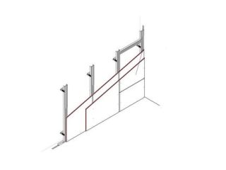 Vorsatzschale Strahlenschutz, direkt befestigt, am tragenden Bauteil, 2 x 12,5 mm DANO® Blei DANO® Blei + 12,5 mm DANO® Bau einseitig beplankt
