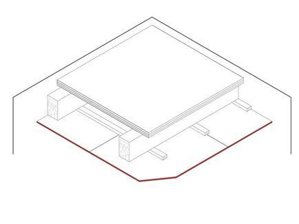 Gipsplatten-Unterdecke für Holzbalkendecke, 1 x 12.5 mm DANO® Feuer