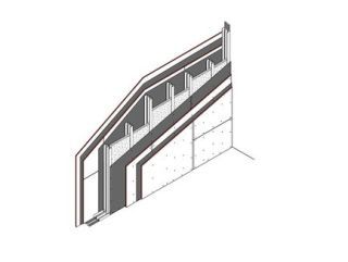 Einbruchhemmende Wand - RC2 (WK2) als Doppelständerwand 2 x 12.5 mm DANO® Platten, zzgl. einseitig 2 x 0,5 mm Stahlblecheinlage (auf der beanspruchten Seite)