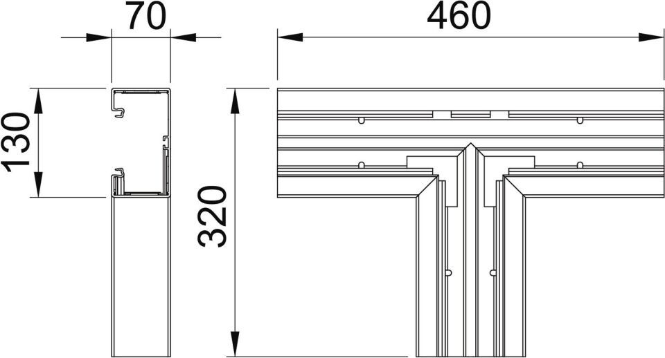 Geräteeinbaukanal Rapid 80 halogenfrei, Formteil