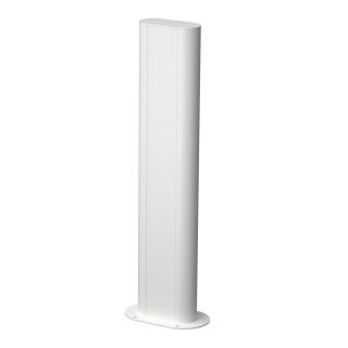 Installationssäule Boden 675x146x65, Alu, reinweiß, 9010