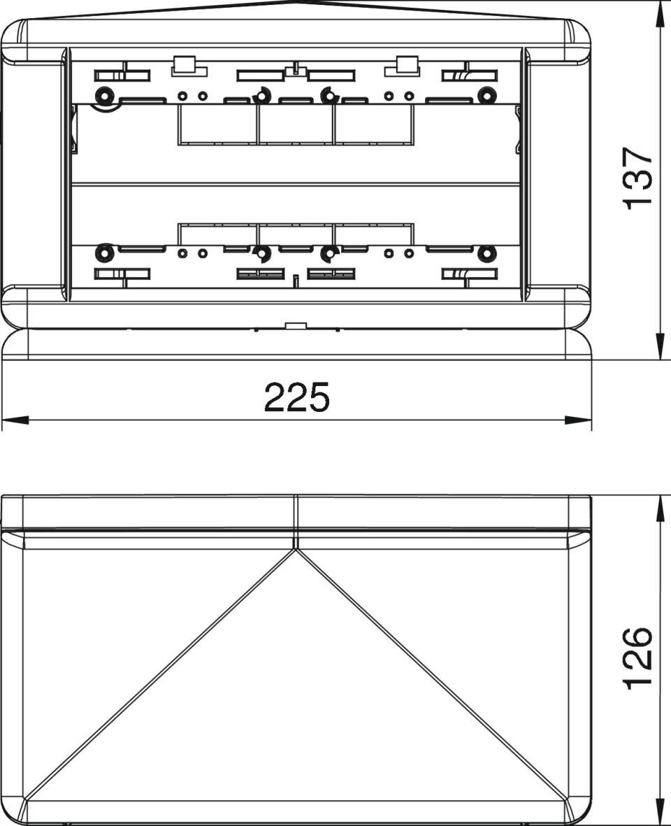 Telitank 225x125x125, PA, lichtgrau, 7035