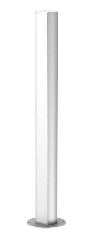 Installationssäule Boden 675x70x60, Alu, reinweiß, 9010