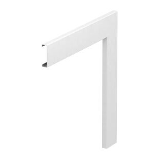 Oberteil für Flachwinkel, System 50 12x45x400, St, reinweiß, 9010