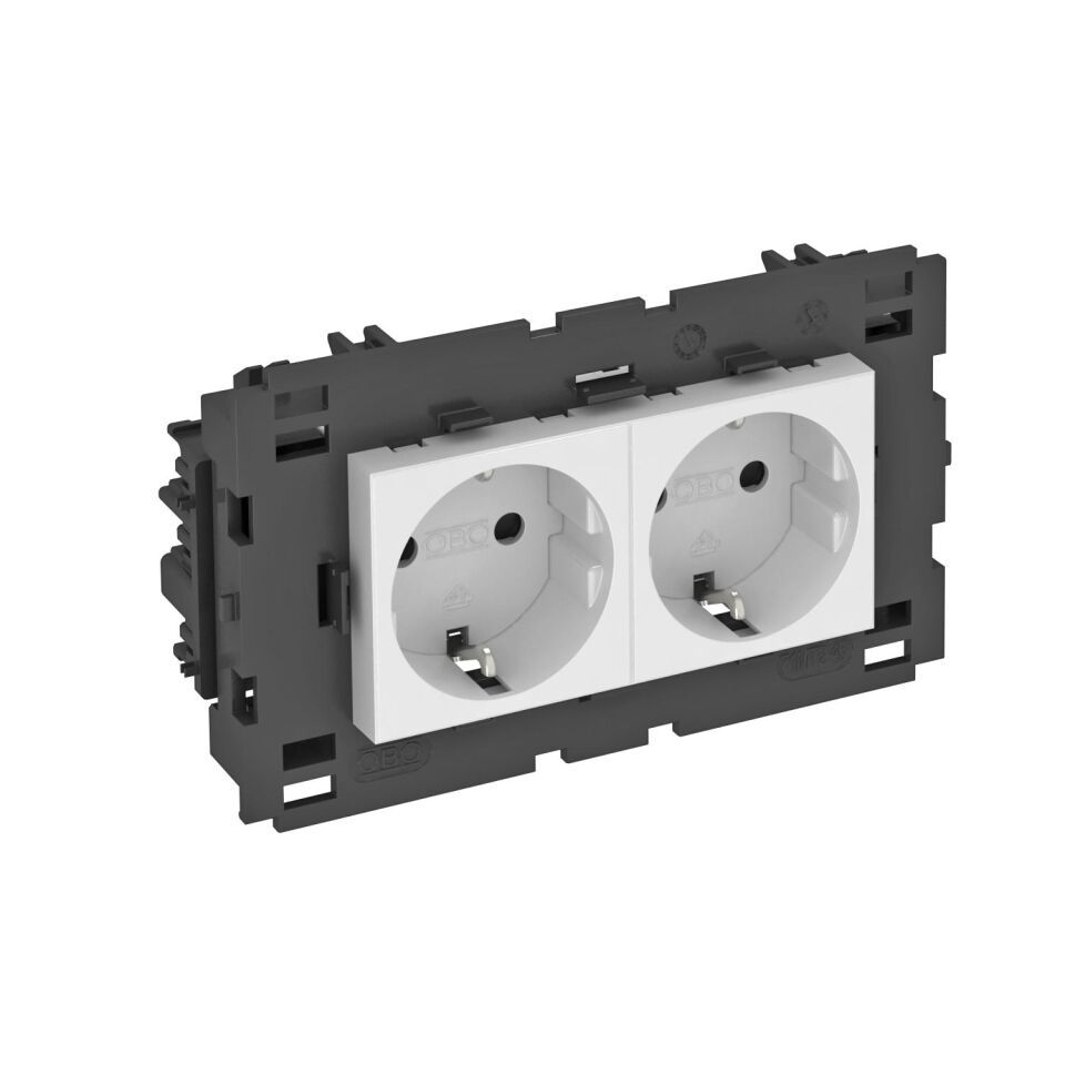 Modul 45 Connect Steckdose 0°, 2-fach