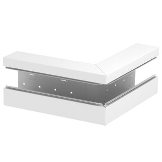 Außeneck asymmetrisch 90x170x300, St, reinweiß, 9010