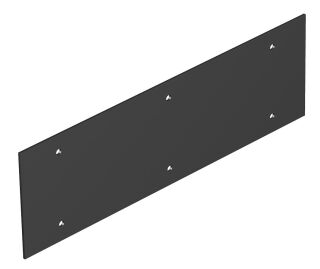 Abdeckplatte ohne Lochbild für T12L 284x88mm, PVC, graphitschwarz, 9011