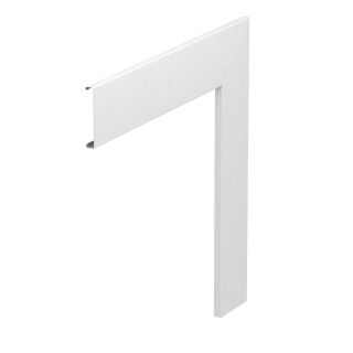Oberteil für Flachwinkel 80 12x76,5x400, St, reinweiß, 9010