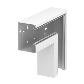Flachwinkel fallend asymmetrisch 90x130x300, St, reinweiß, 9010