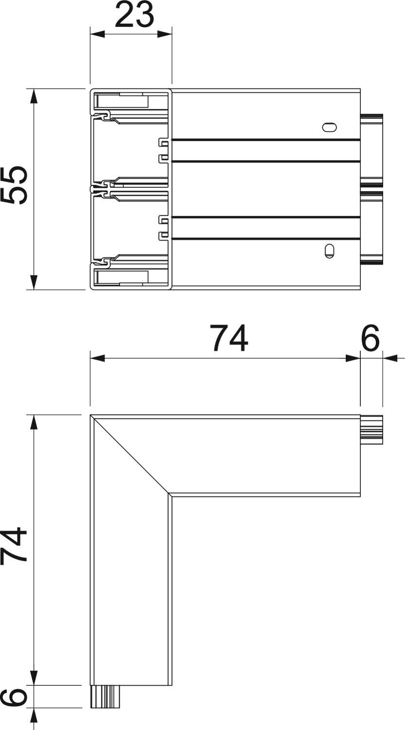 Geräteeinbaukanal Rapid 45-2, Formteil