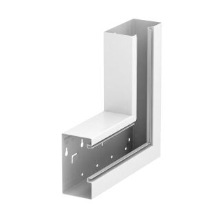 Flachwinkel steigend asymmetrisch 70x130x300, St, reinweiß, 9010