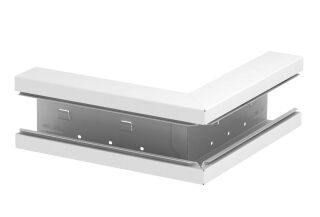 Außeneck symmetrisch 70x130x300, St, reinweiß, 9010